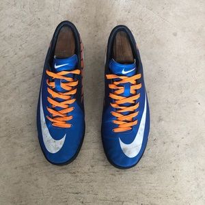 Nike mercurial soccer shoes.